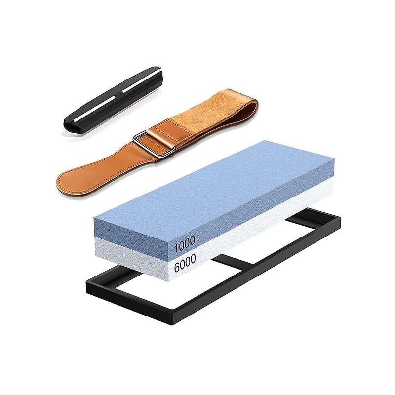 Actual Grit Premium Material Sharpening Stone 2 Sides 1000/6000 Whetstone Set Sharpener Stone Wet