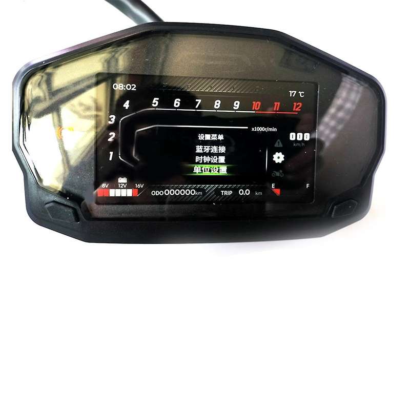 AD Universal Motorcycle Dashboard Tachometer LCD Digital 12000rpm Speedometer for 2-4 Cylinders Odom