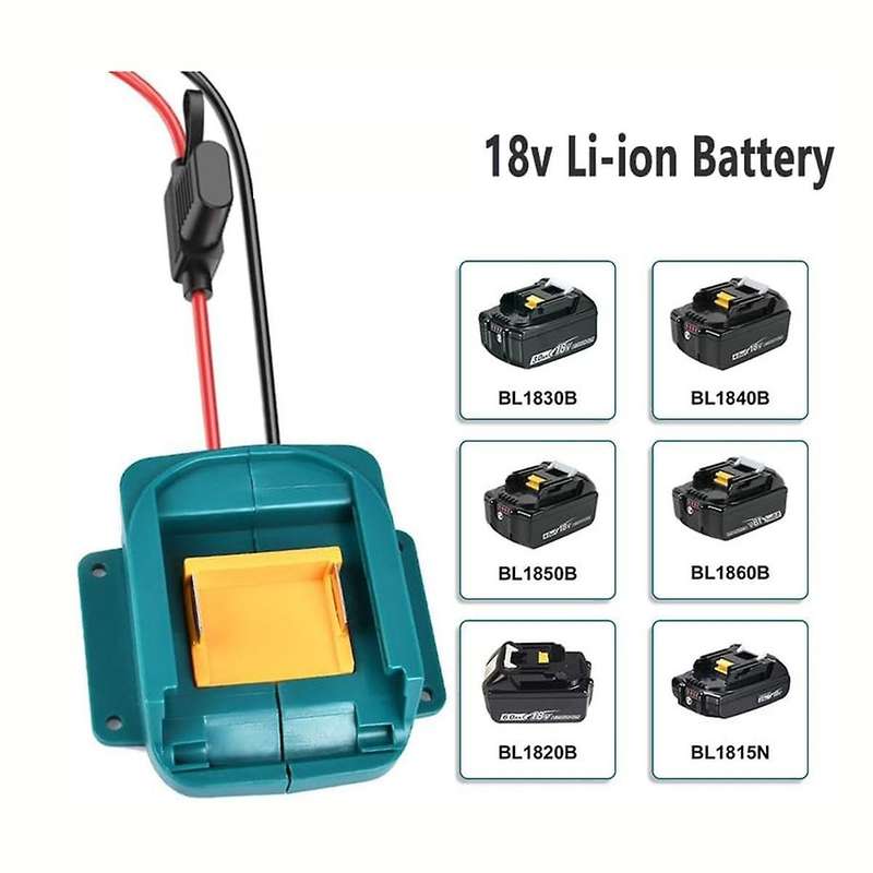 Adapter for 18V Li-Ion Battery Adapter Conversion Kit with Fuse Holder and Wire Harness Connector