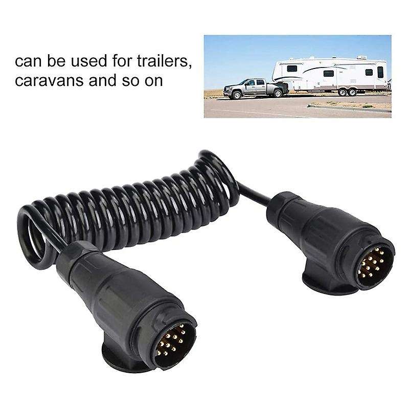 Adapter Europe Style 13 Pin Trailer Plug Wiring Spring Cable Connector Adapter for Car Trailer Carav