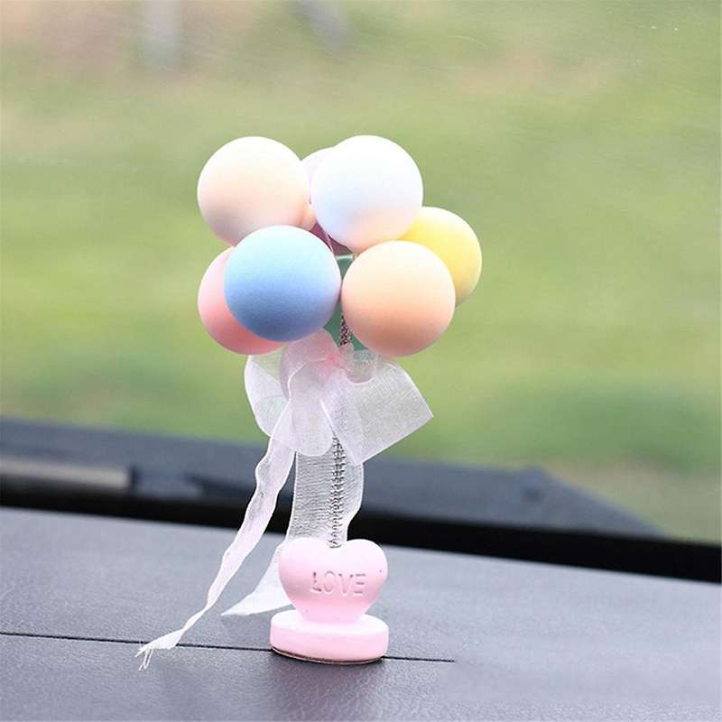 A-Dashboard Ornament, Balloon Bobblehead Car Dash Decor Car Interior Shaking Head Ornaments for Desk