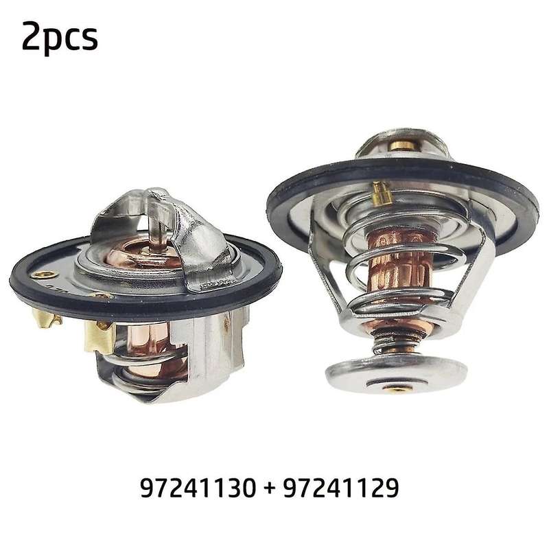 Adapter Thermostat 2Pcs 97241129 97241130 Accessories Metal Parts Replacement Vehicle for 6.6L