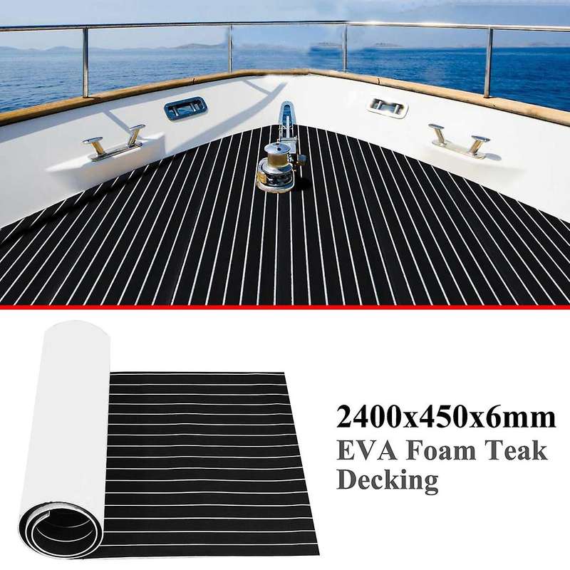 -Adhesive Foam Teak Decking Yacht Flooring Synthetic Boat Floor Mat 2400X450X6mm