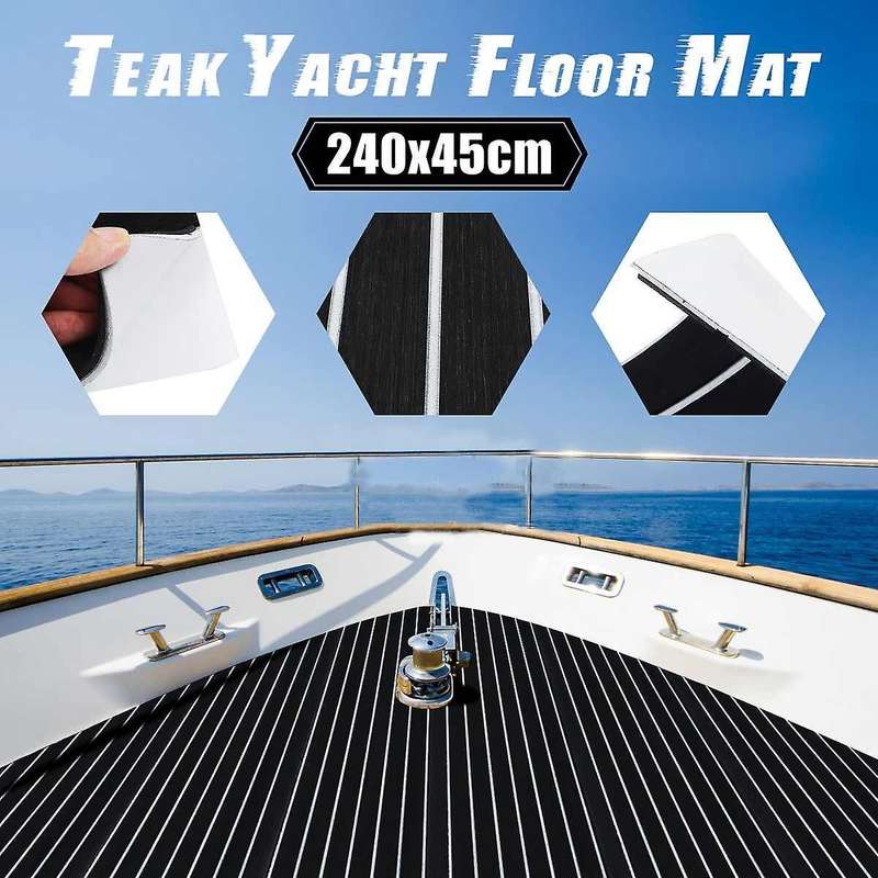 -Adhesive Foam Teak Decking Yacht Flooring Synthetic Boat Floor Mat 2400X450X6mm