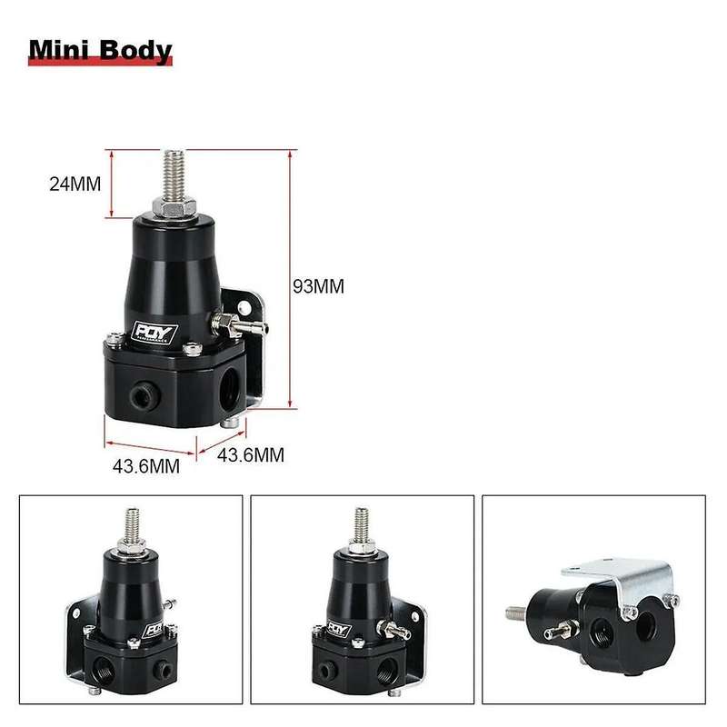 Adjustable 30-70 PSI EFI Fuel Pressure Regulator Kit W/ Oil Gauge AN6 Fittings