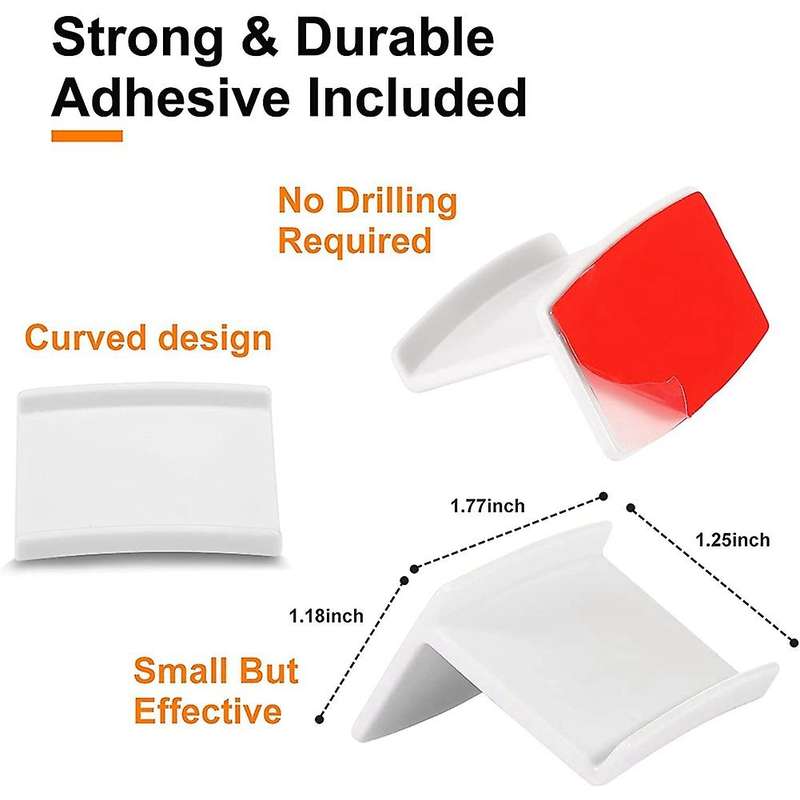 Adhesive Hat Hooks for Wall (15-pack) - Minimalist Hat Rack Design, No Drilling, Strong Hold Hat Ha