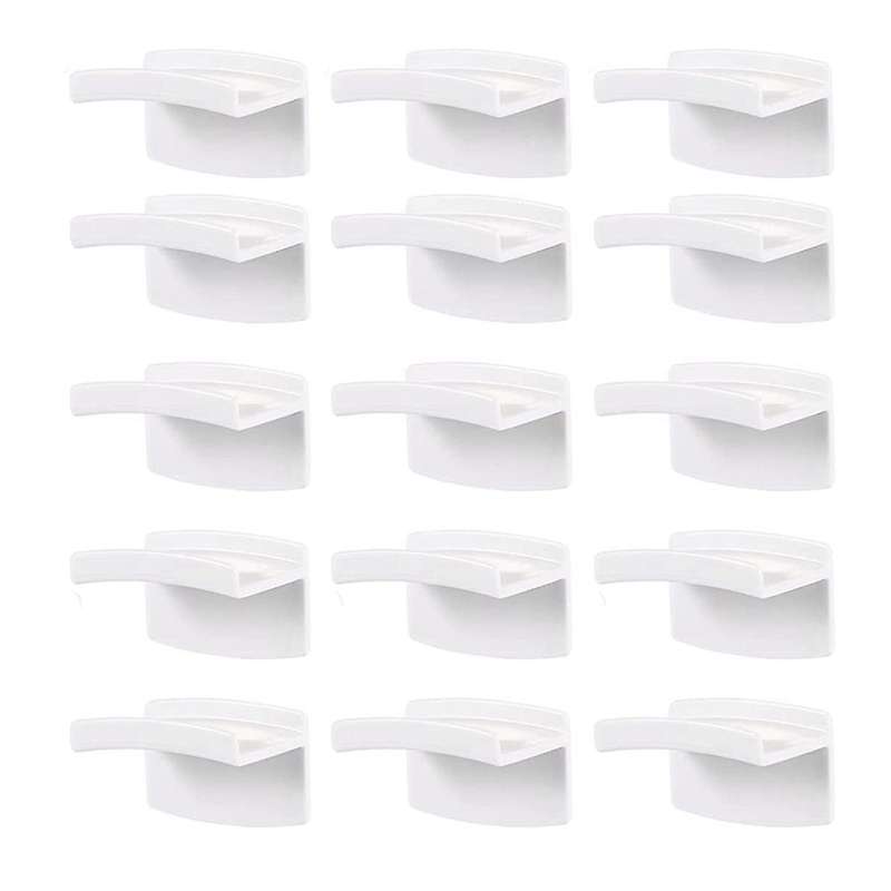 Adhesive Hat Hooks for Wall (15-pack) - Minimalist Hat Rack Design, No Drilling, Strong Hold Hat Ha