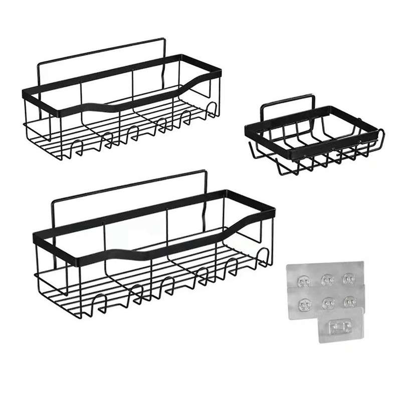Adhesive Shower Organizer for Bathroom Storage&home Decor&kitchen,rustproof Stainless Steel Bathroom