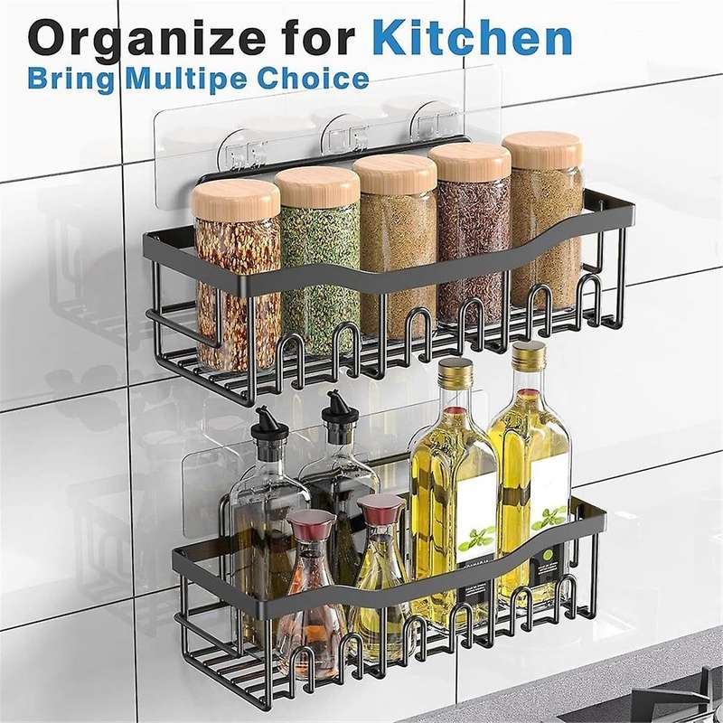 Adhesive Shower Organizer for Bathroom Storage&home Decor&kitchen,rustproof Stainless Steel Bathroom