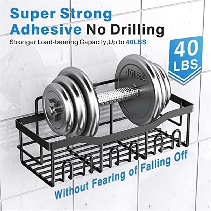 Adhesive Shower Organizer for Bathroom Storage&home Decor&kitchen,rustproof Stainless Steel Bathroom