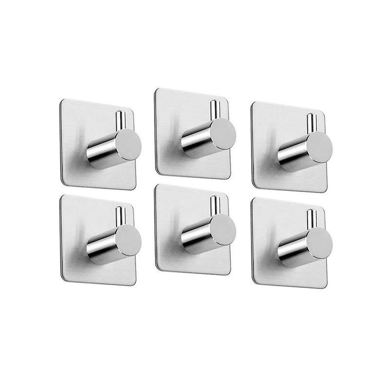 Adhesive Hooks Self -adhesive Hookswall Hook Stainless Steel for Bathroom and Kitchen