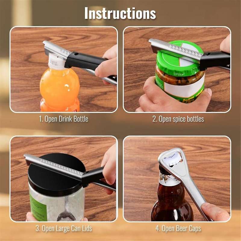 Adjustable Can Opener, Adjustable Multifunctional Can Opener Jar Lid Clip, Kitchen Canning Tool