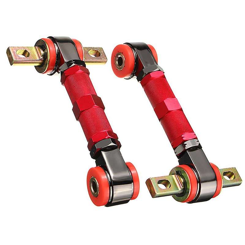 Adjustable Car Rear & Suspension Rear Camber Control Arms Kit Angle Camber Arm for CRX Del Sol Red