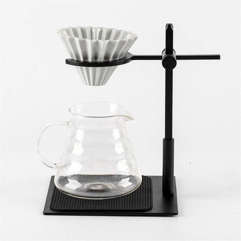 Adjustable Double Filter Cup Holder for Pour over Coffee Maker, Aluminum Alloy Dripper Stand, Coffee