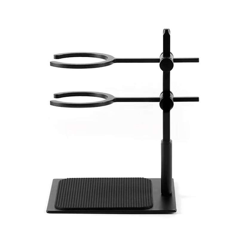 Adjustable Double Filter Cup Holder for Pour over Coffee Maker, Aluminum Alloy Dripper Stand, Coffee