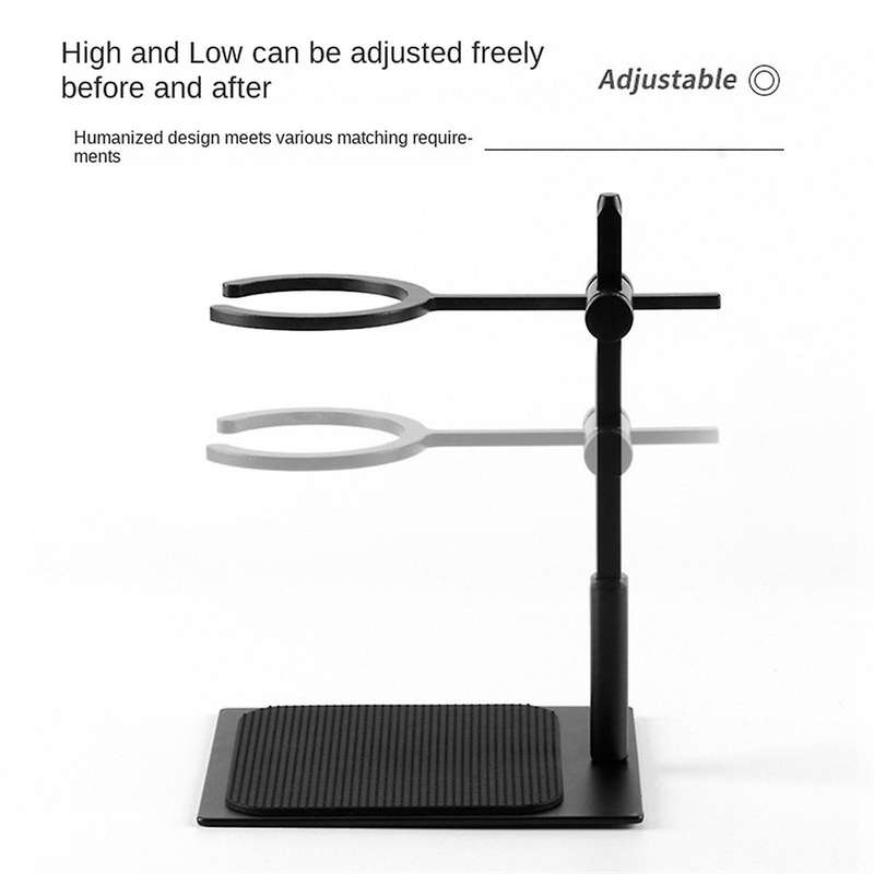 Adjustable Double Filter Cup Holder for Pour over Coffee Maker, Aluminum Alloy Dripper Stand, Coffee