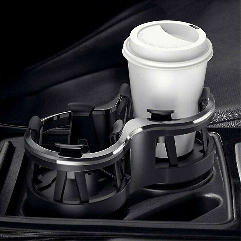 Adjustable Car SUV Dual Cup Holder Glass Ash Tray Rack Drink Holder Organizer
