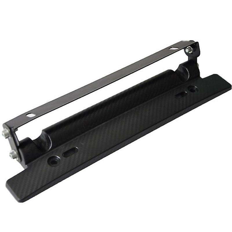 Adjustable Car License Plate Frame Holder Carbon Fiber Racing Number Plate Auto