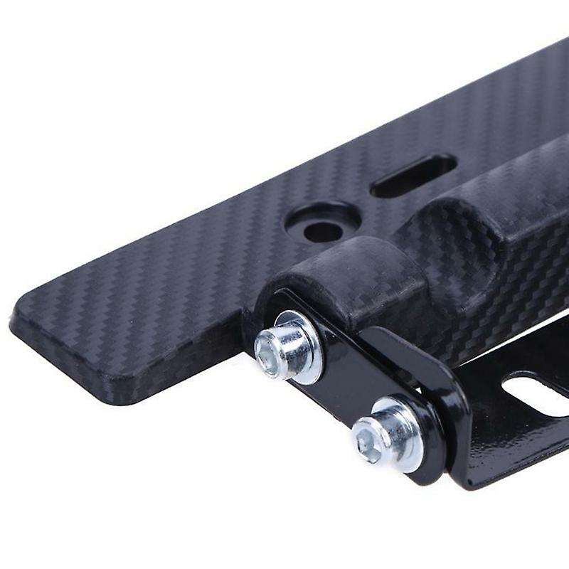 Adjustable Car License Plate Frame Holder Carbon Fiber Racing Number Plate Auto