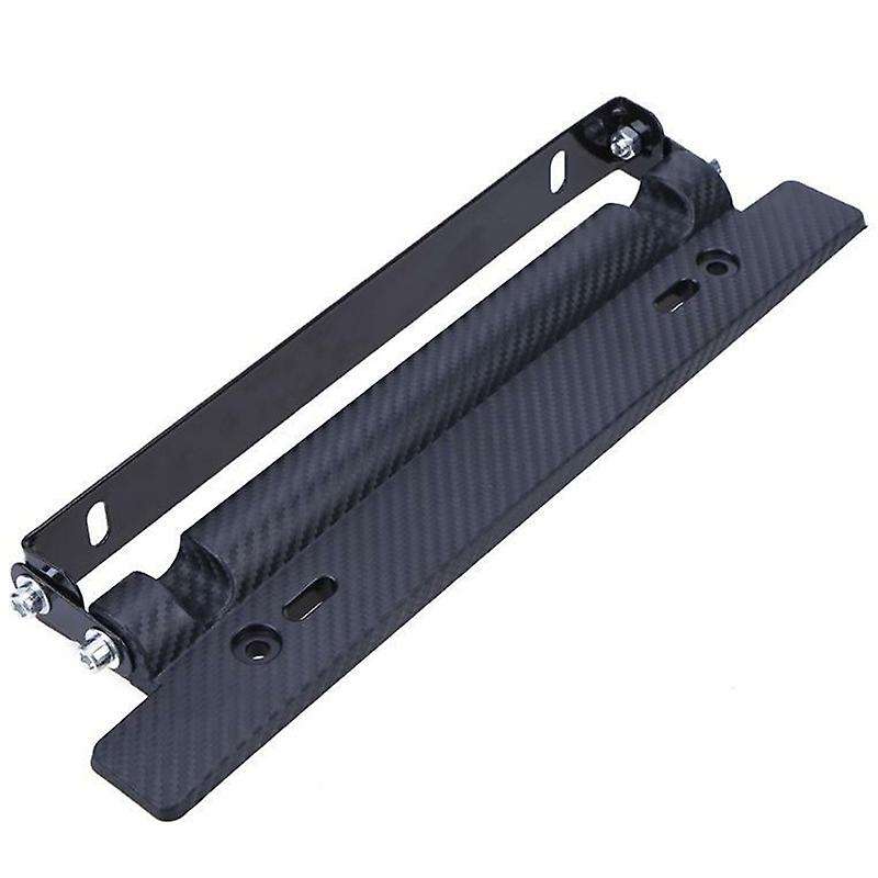 Adjustable Car License Plate Frame Holder Carbon Fiber Racing Number Plate Auto