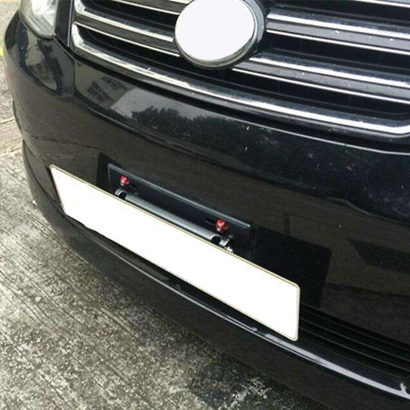 Adjustable Car License Plate Frame Holder Carbon Fiber Racing Number Plate Auto