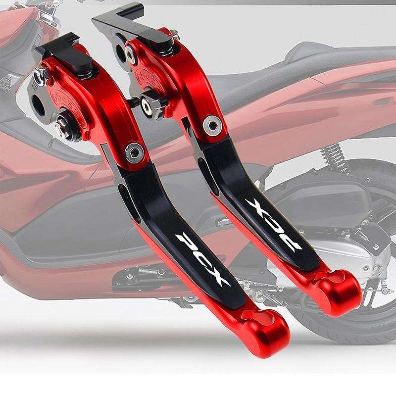 Adjustable Extendable Brake Clutch Levers, for PCX125 PCX150 2010-2020,Red