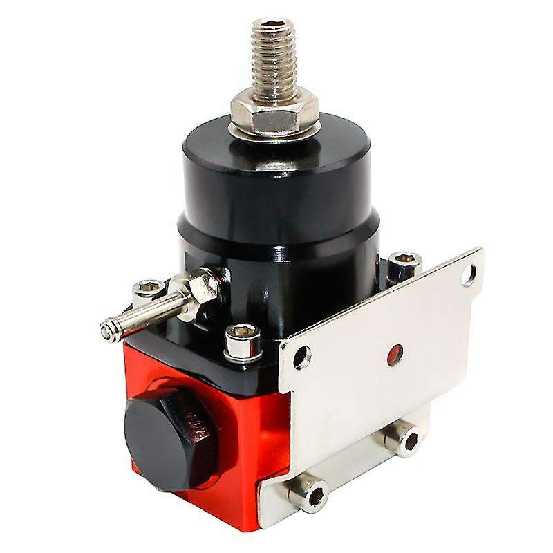 Adjustable Fuel Pressure Regulator Kit 100Psi Oil Press Gauge AN6 Fitting Black