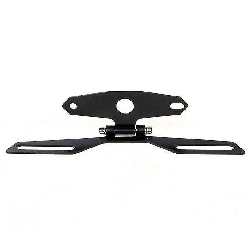 Adjustable Motorcycle License Plate Mount Bracket - Mini Folding Tail Brake Light Taillight Holder f