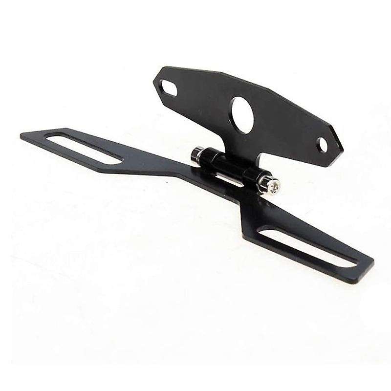 Adjustable Motorcycle License Plate Mount Bracket - Mini Folding Tail Brake Light Taillight Holder f