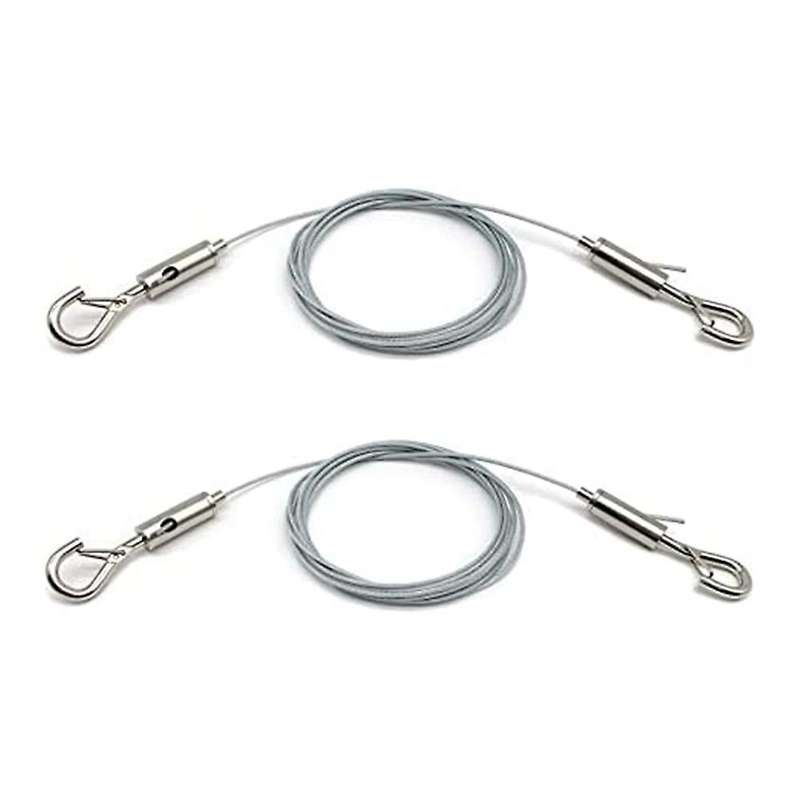 Adjustable Picture Hanging Wire Heavy Duty Supports - 2 Pack Hanging Hardware, 2m X1.5mm Stainless
