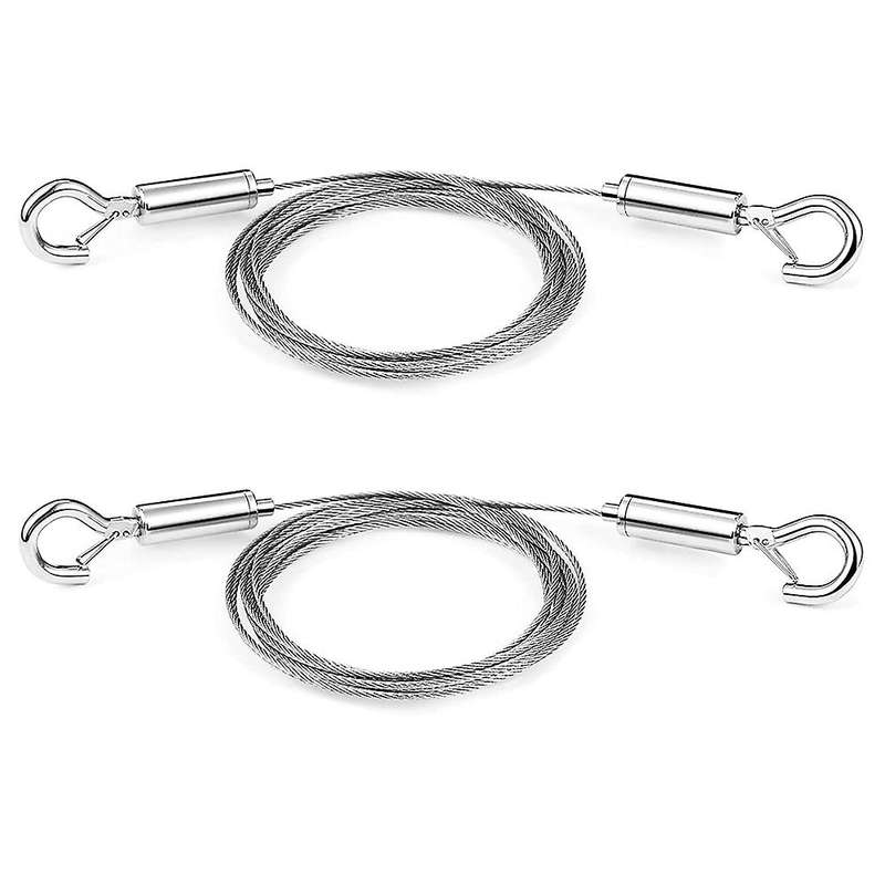 Adjustable Picture Hanging Wire Heavy Duty Supports - 2 Pack Hanging Hardware, 2m X1.5mm Stainless