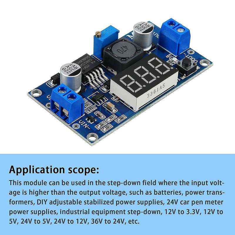 Adjustable LM2596S Converter Reduced Voltage Regulator Power Supply Module Voltage Stabilizer with D