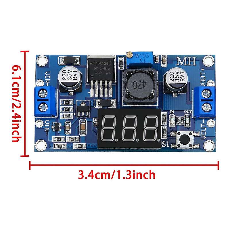Adjustable LM2596S Converter Reduced Voltage Regulator Power Supply Module Voltage Stabilizer with D