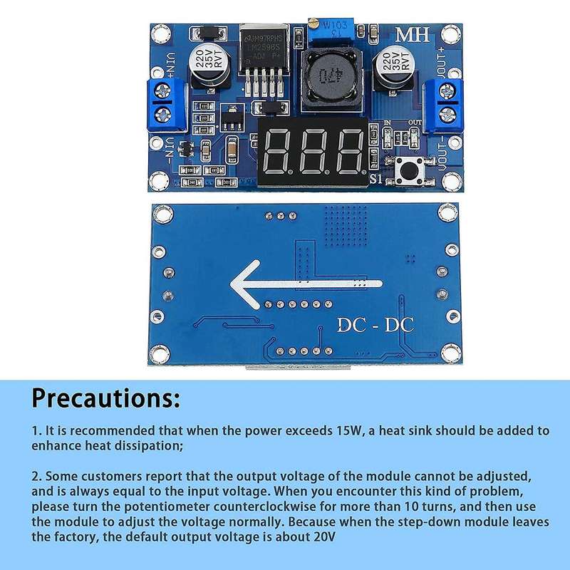 Adjustable LM2596S Converter Reduced Voltage Regulator Power Supply Module Voltage Stabilizer with D
