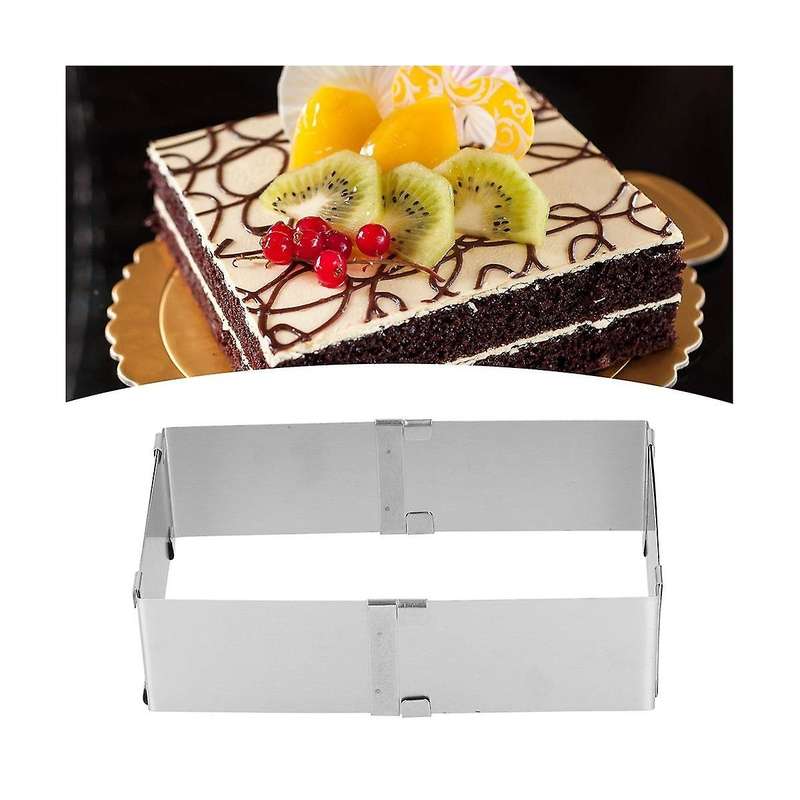 Adjustable Mousse Ring Set Square Stainless Steel Cake Baking Mold Birthday Wedding Cake Baking Too
