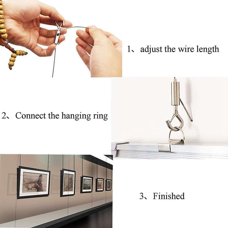 Adjustable Picture Lanyard Restaurant Hanging Lanyard Stainless Steel Hanging Line Picture Frame Lan