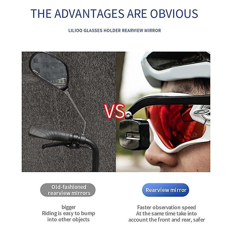 Adjustable Road Bicycle Eyeglass Rear View Mirror Universal Pro Bicycle Ultra Light Helmet Rearvie