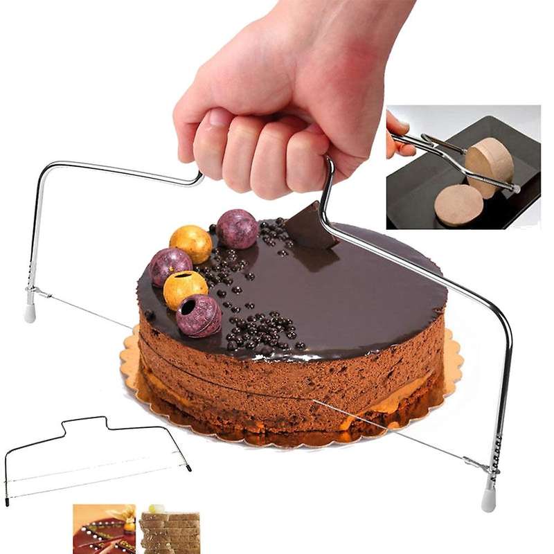 Adjustable Steel Wire Cake Slicer Leveler Stainless Steel Pizza Dough Cutter Trimmer Kitchen Accesso