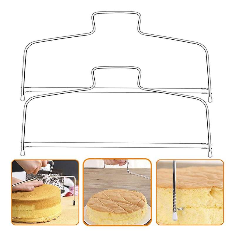 Adjustable Steel Wire Cake Slicer Leveler Stainless Steel Pizza Dough Cutter Trimmer Kitchen Accesso