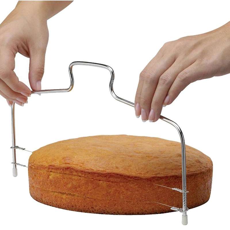 Adjustable Steel Wire Cake Slicer Leveler Stainless Steel Pizza Dough Cutter Trimmer Kitchen Accesso