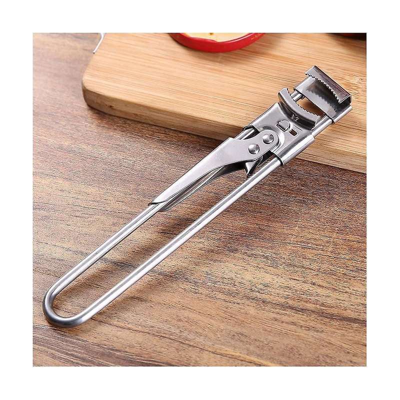 Adjustable Stainless Steel Bottle Opener for Weak Hands Rotating Open Cap Manual Unscrewing