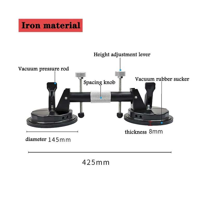 Adjustable Vacuum Sucker Glass Sucker Tensioner Seam Fixer Building Tool Iron