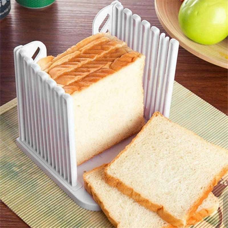 Adjustable Toast Slicer/ Cutting Guide for Homemade Bread, Plastic Bread Slicer Loaf