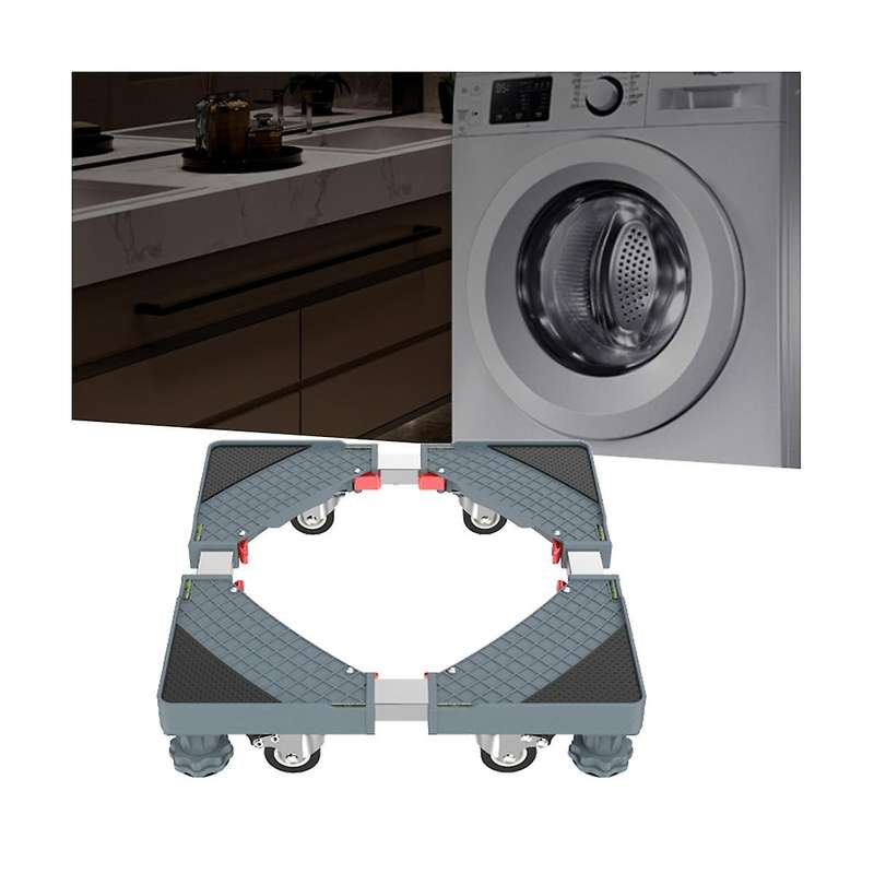 Adjustable Washing Machine Stand with Wheels Non- Anti-Vibrator Mobile Base for Washing Machine Bat