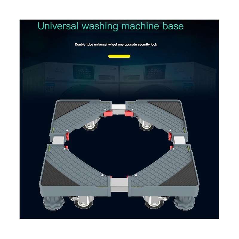 Adjustable Washing Machine Stand with Wheels Non- Anti-Vibrator Mobile Base for Washing Machine Bat