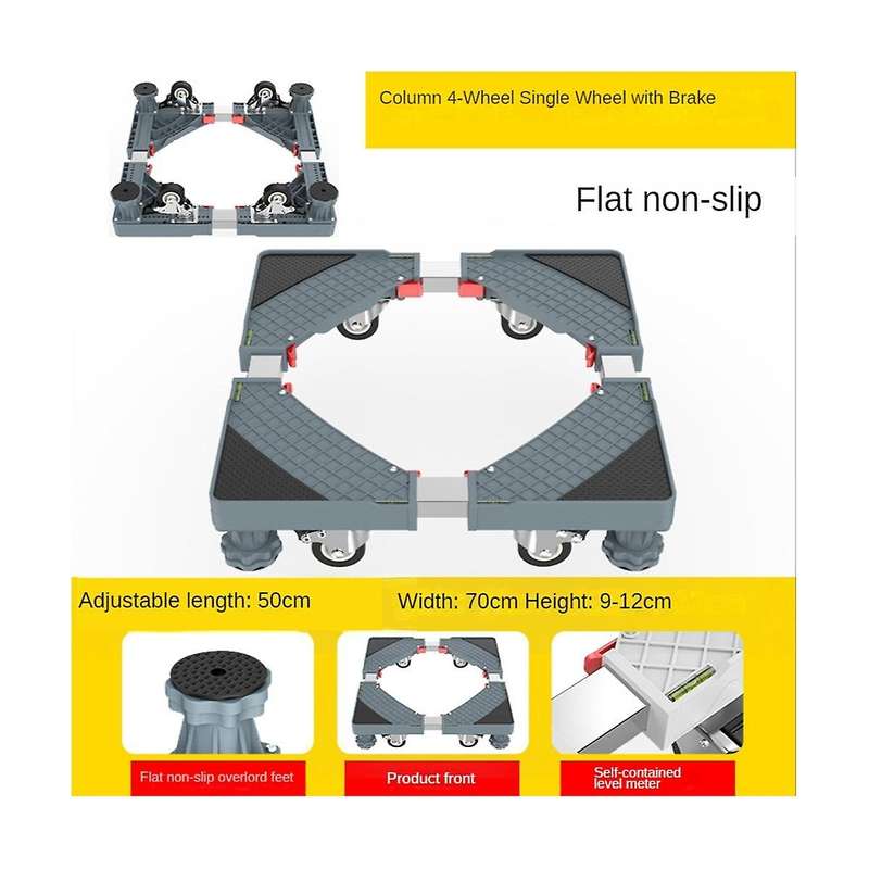 Adjustable Washing Machine Stand with Wheels Non- Anti-Vibrator Mobile Base for Washing Machine Bat