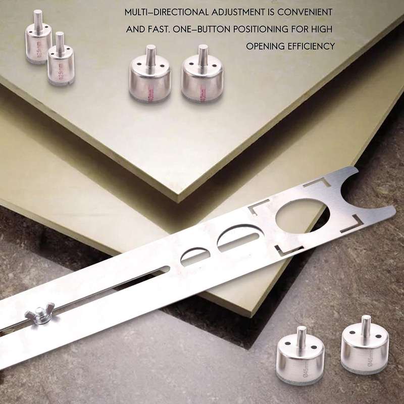 Adjustable Tile Locator to Wall Marking Position Ruler Ceramic Hole