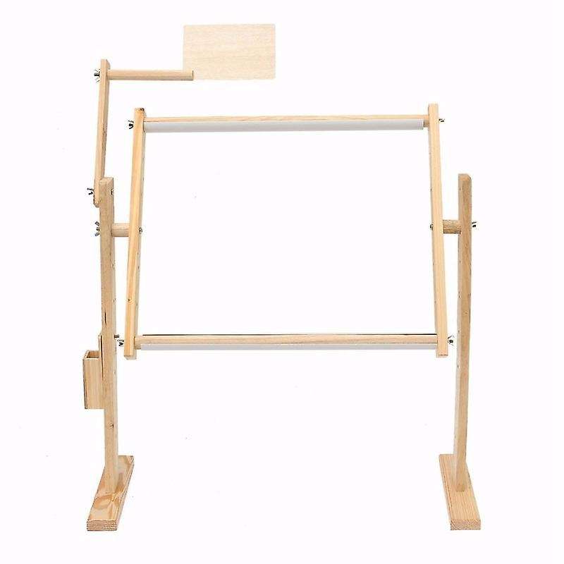 Adjustment Solid Wooden Frames Tabletop Crossstitch Embroidery Floor Stand for Needlework Sewing Ha