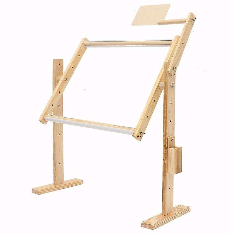 Adjustment Solid Wooden Frames Tabletop Crossstitch Embroidery Floor Stand for Needlework Sewing Ha