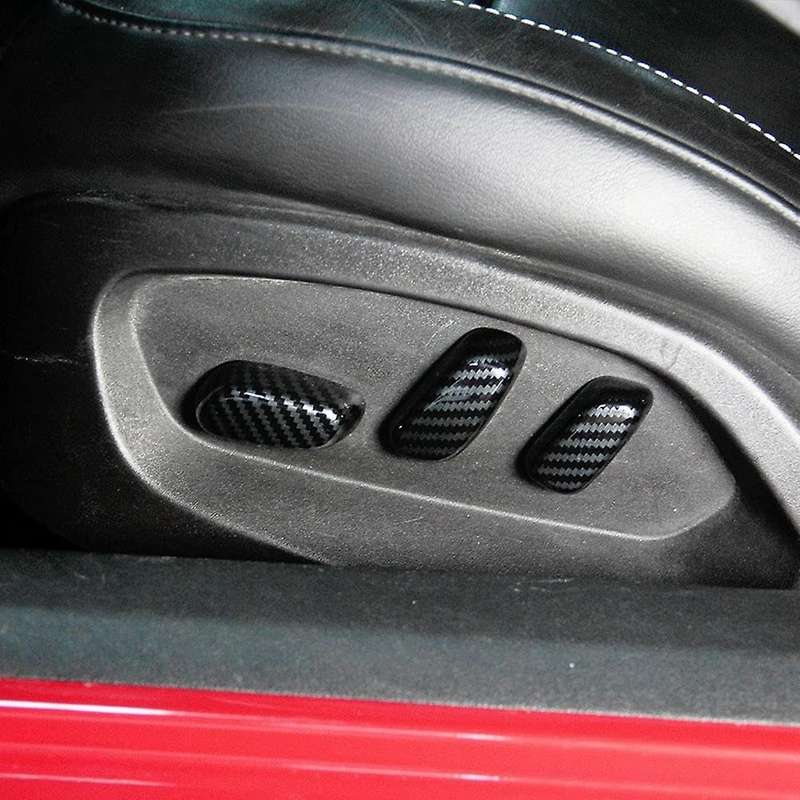 Adjustment Button Cover for Corvette C7 2014 2015 2016 2017 2018 2019 Accessories Abs Carbon Fiber